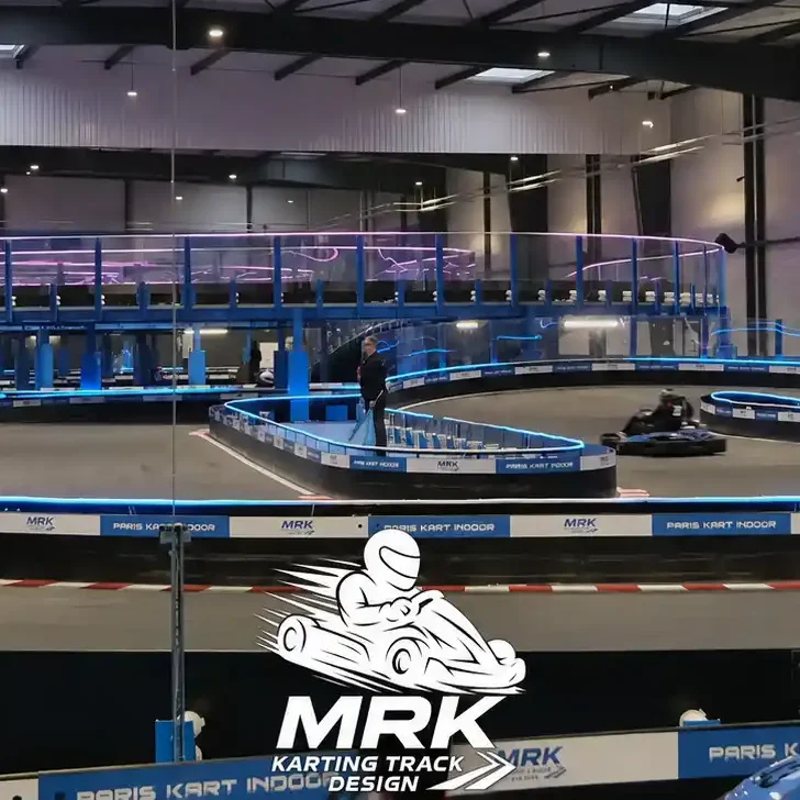 Conception, rénovation de piste de karting avec barrières de protections des pilotes 